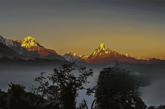 2 Day Australian Camp Hiking with Half Day White Water Rafting - Sunrise over Annapurna and Dhaulagiri