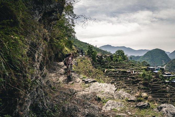 Annapurna Circuit with Tilicho Lake Trek - Day 2: Forest paths and snow peaks near Pisang