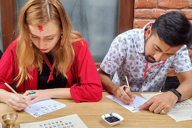 Discover Ranjana Lipi the Traditional Newari Script - Completing your script and receiving the framed memento