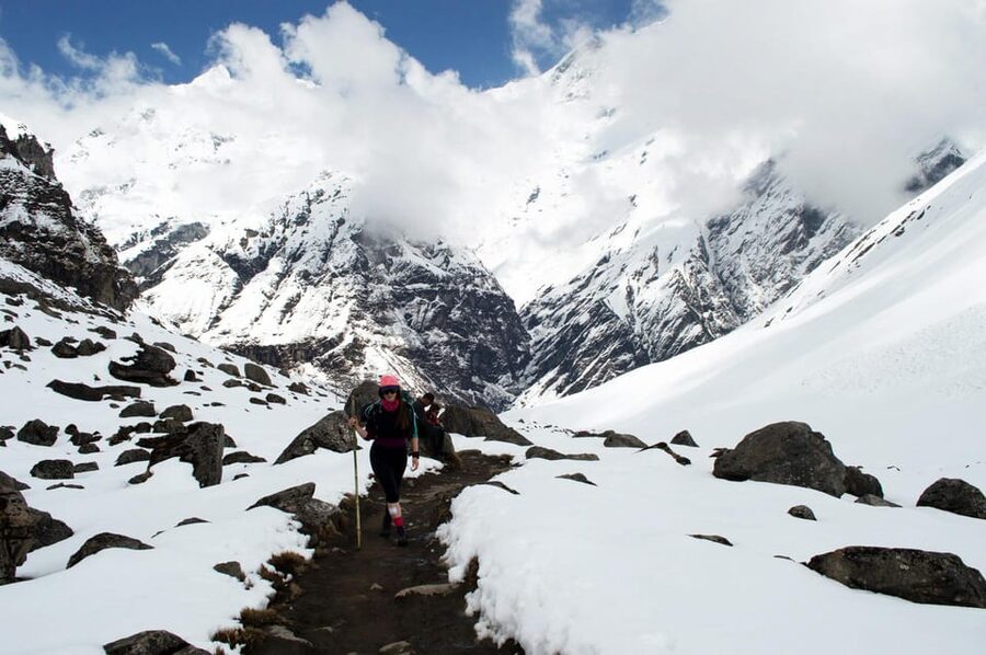 From Kathmandu: 5-Day ABC Trek with One-Way Flight - Day three: Annapurna Base Camp at 4,130 meters