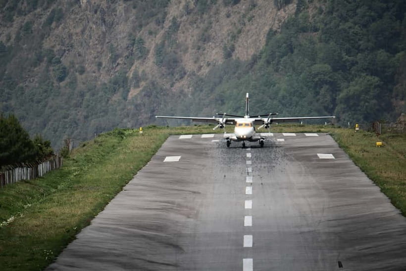 From Kathmandu: Flight to Lukla with Scenic Views - The Lukla Approach and Sloped Runway