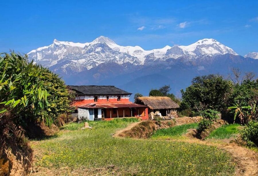 From Pokhara: Annapurna View Day Hike - The descent toward Dhampus Village