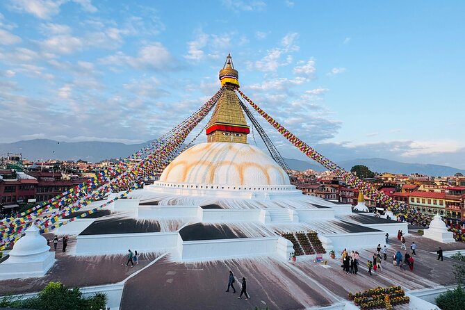 Kathmandu: 7 UNESCO World Heritage Private Day Tour with Lunch. - Swayambhunath: a hilltop view with monkeys nearby