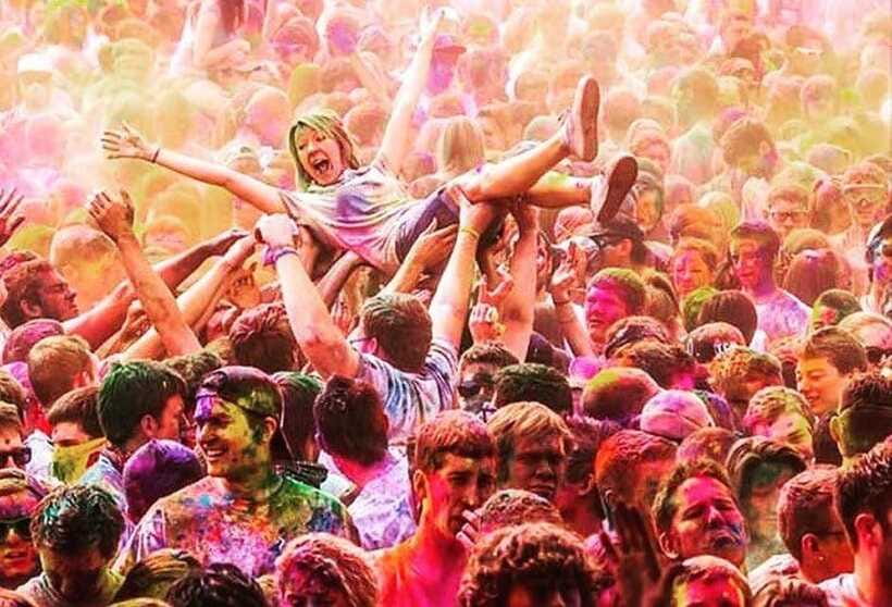 Kathmandu Durbar Square | Holi Festival Celebration 2 March - What the colors are really like