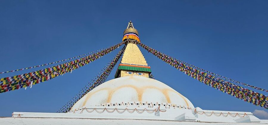 Kathmandu Heritages Sightseeing Full Day Tour - Swayambhunath, the hilltop stupa with a monkey audience