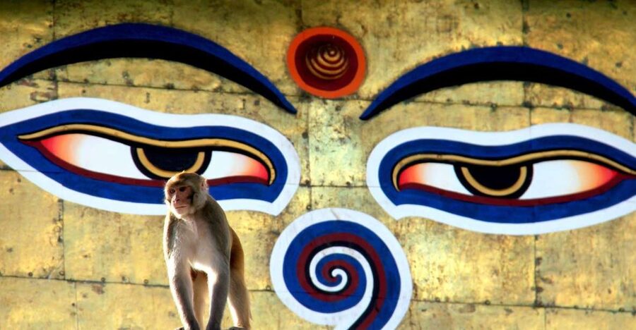 Kathmandu: Monkey Temple and Chandragiri Cable Car Ride Tour - Riding up Chandragiri Hills by cable car