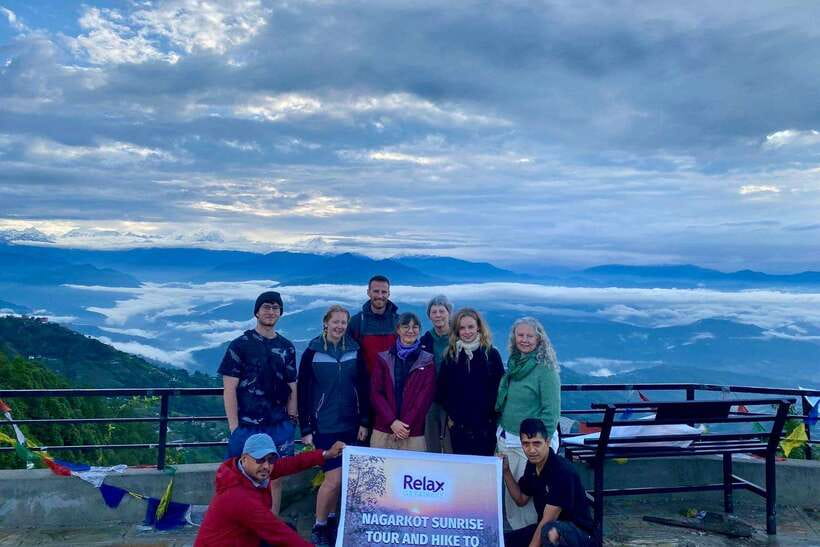 Kathmandu: Nagarkot Sunrise View & Morning Hike with Lunch - Waiting for sunrise at Nagarkot View Tower