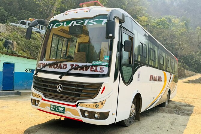 Kathmandu to Pokhara Premium sofa bus ticket - The first highway hours: towns, rivers, and mountain views