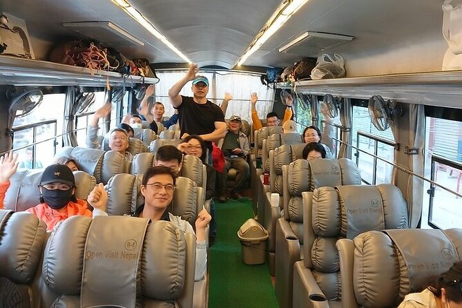 Kathmandu to Pokhara Tourist Bus Night Service - What the VIP sofa bus is like inside