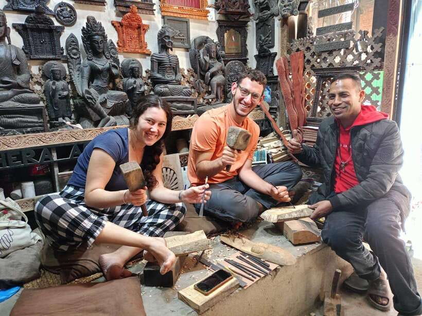 Kathmandu: Wood Carving Workshop with Local Artisan (Thamel) - What the small group adds to the experience