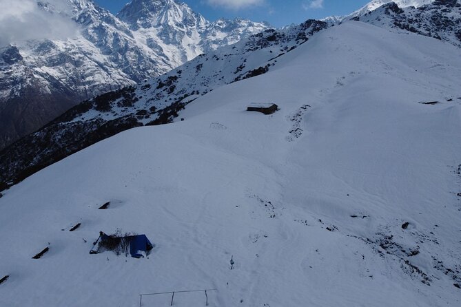 Landing Annapurna Base Camp by Helicopter Tour from Pokhara - Flying toward the Annapurna massif