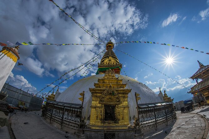 Monkey Temple - Swayambhunath Tour - Private/Small Group - Amideva Buddha Park and three giant figures