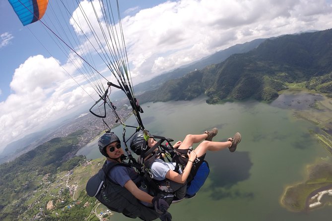 Paragliding at Pokhara - The safety briefing before takeoff