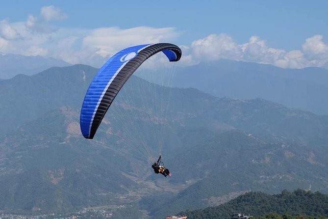 Paragliding in Pokhara - The briefing, harness, and takeoff