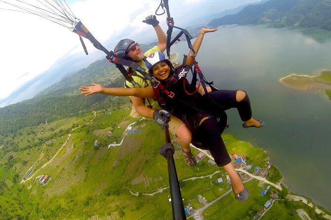 Paragliding Tandem Flight from Pokhara with Photos and Video - The tandem flight over Phewa Lake