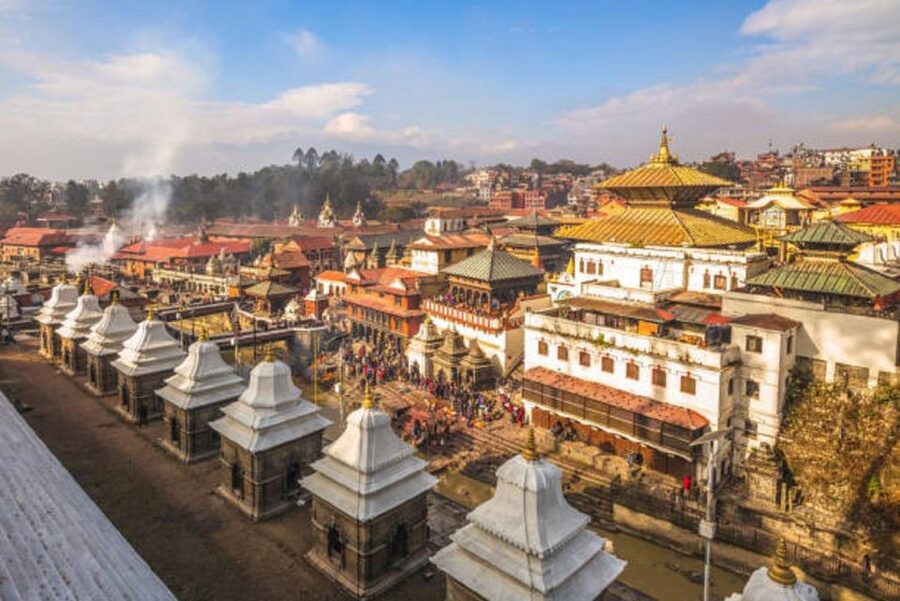 Pashupatinath Aarati and Bouddhanath Spiritual Tour - Entering the Pashupatinath Temple Precinct