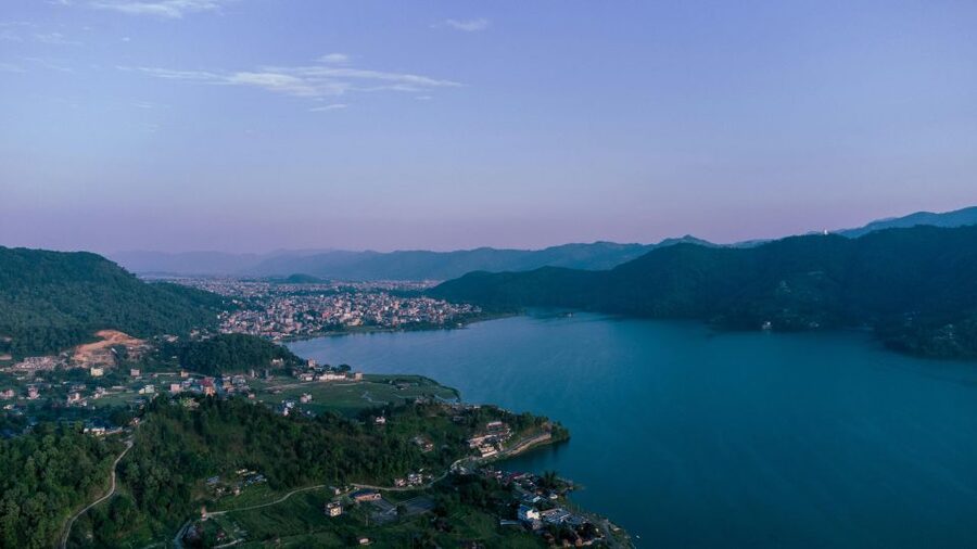Pokhara Day Bus Sightseeing 8 points - World Peace Pagoda above Phewa Lake