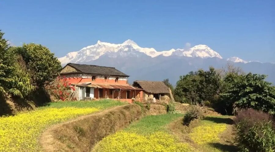 Pokhara : Easy Dhampus & Astam Village Day Hike - Dhampus village and the Annapurna outlook