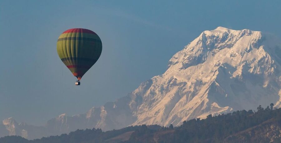 Pokhara - Hot Air Baloon in Pokhara - What you see from the basket