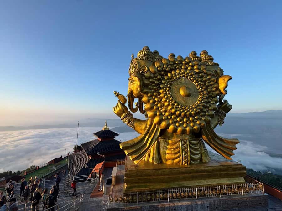 Pokhara: Sarangkot Sunrise & World Peace Pagoda Sunset Tour - Reaching the Sarangkot viewpoint