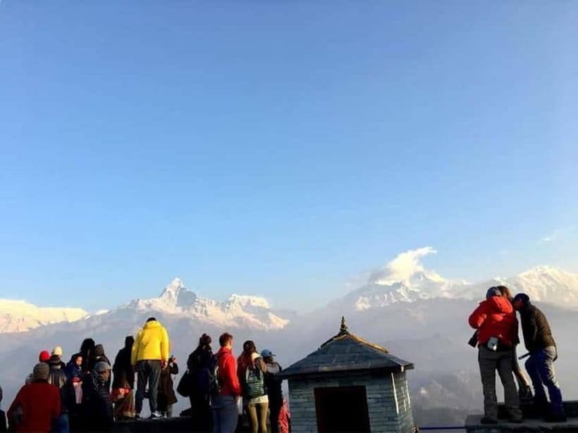 Pokhara: Sunrise & Private Day Tour on 7-Iconic Destinations - World Peace Pagoda above Phewa Lake