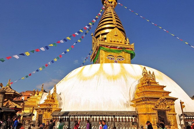 Private tour of Major highlights of Kathmandu top rated places - Swayambhunath, the hilltop stupa known as the Monkey Temple