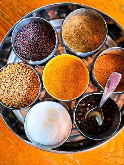 Traditional Momo Making Class - Preparing the filling with Nepali spices